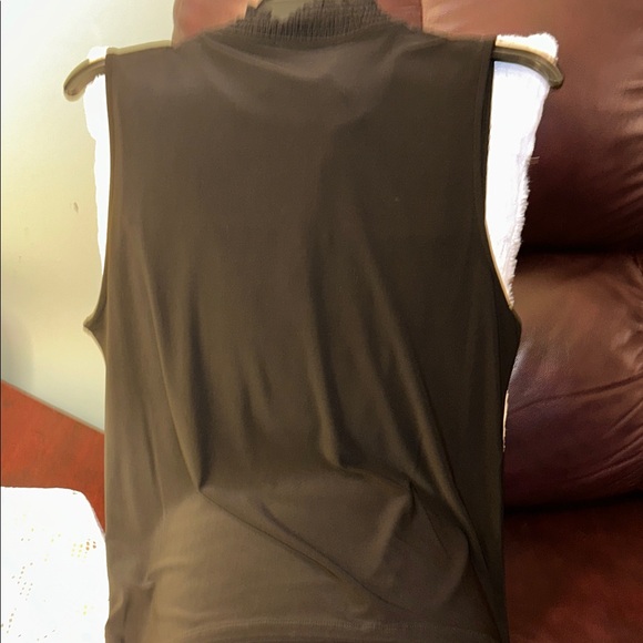 DKNY Black Smocked Blouse with snap buttons NWT- Size Large - Picture 4 of 5